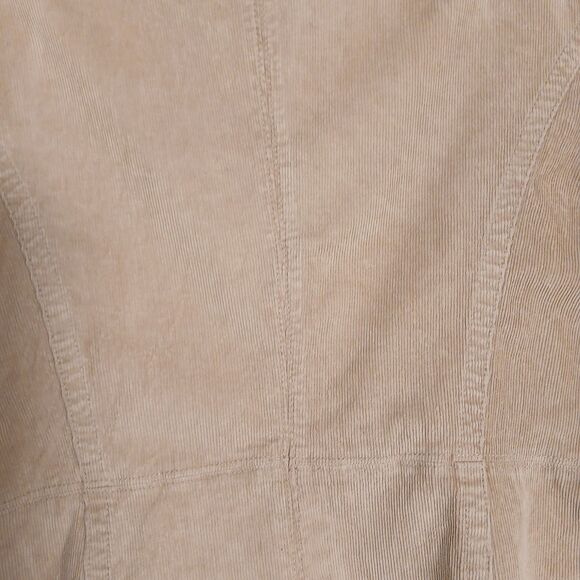 ST. JOHN'S BAY CORDUROY CREAMY BEIGE BLAZER LARGE BUTTON DOWN CLOSURE & POCKETS - Picture 9 of 15
